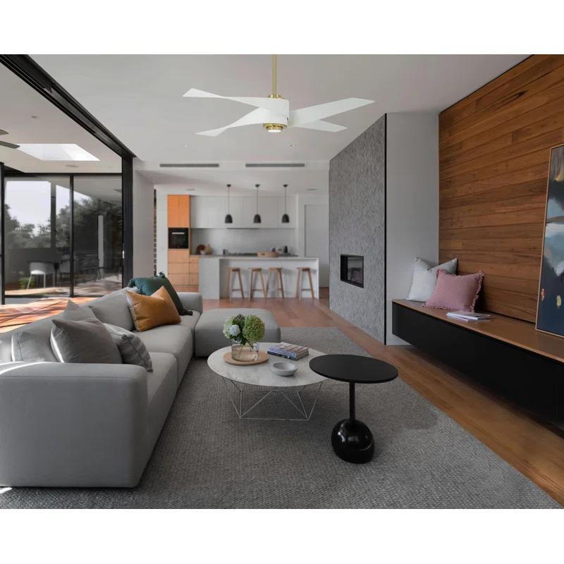 Minka Aire 60" 4 - Blade LED Standard Ceiling Fan with Remote Control and Light Kit Included