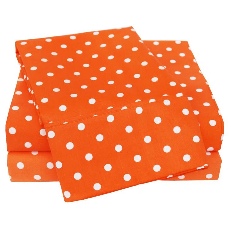 Superior Impressions Polka Dots 600 TC Cotton Poly Blend Deep Pocket Bed Sheet Set