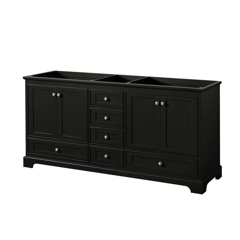 Wyndham Collection Deborah 71" Double Bathroom Vanity Base Only