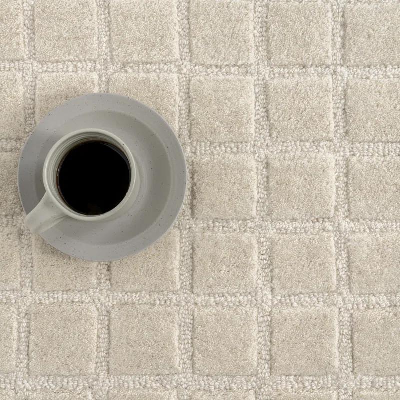 Latitude Run® Fritz Checkered Wool Area Rug
