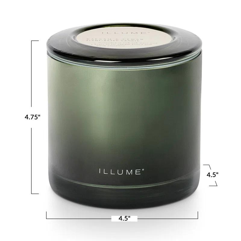 ILLUME Noble Holiday Balsam & Cedar Large Crackle Glass Candle