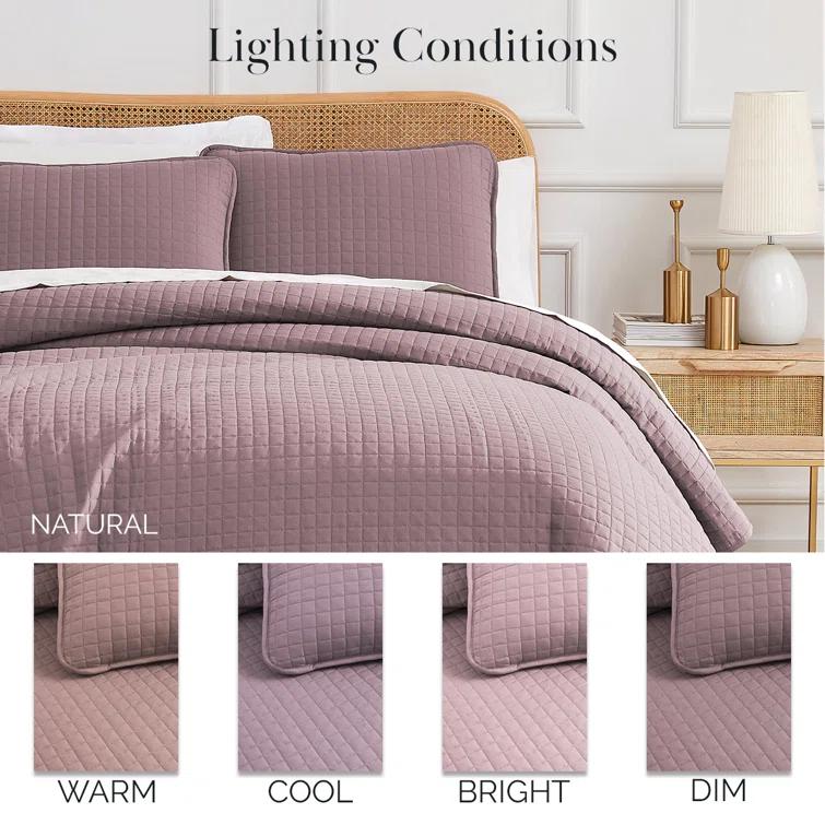 SouthShore Fine Linens Vilano Springs ® Oversized, Light-Weight Hotel Quality Quilt Set with Matching Shams