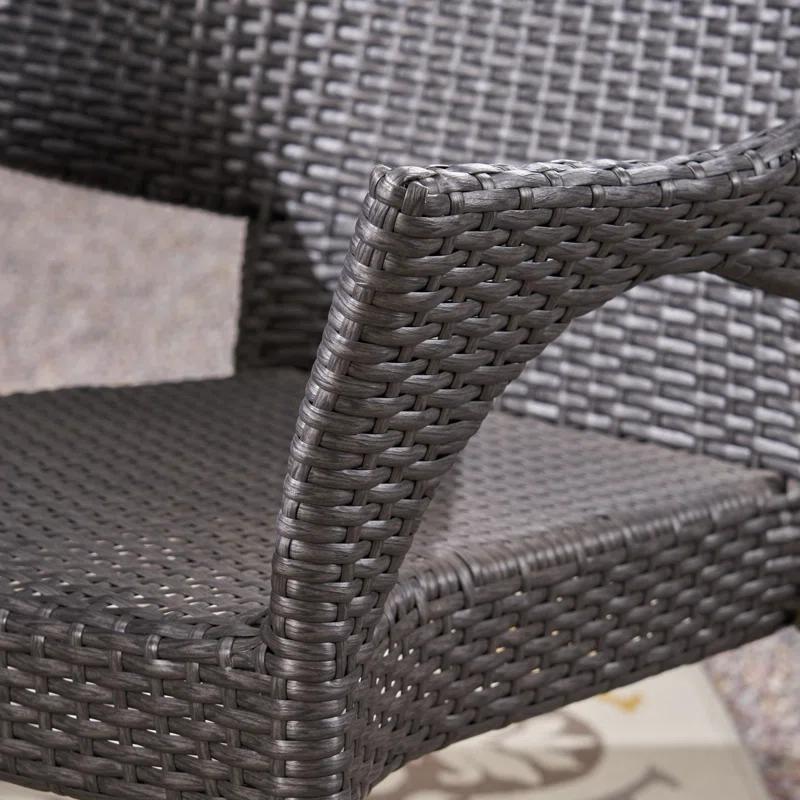 Williston Forge Rhinehart 6 - Person Acacia Wicker Patio Dining Set with Rectangular Table , Cushions Included