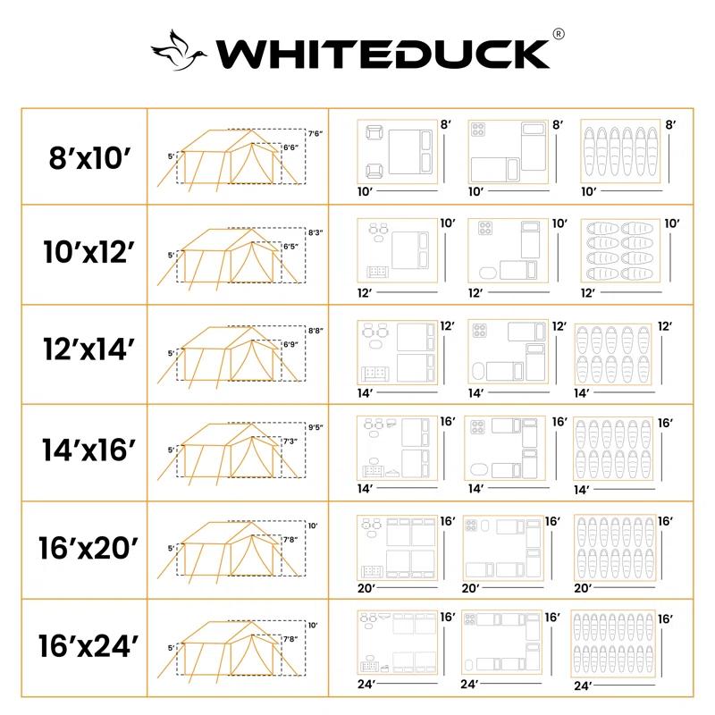 White Duck Outdoors Alpha Water Repellent 12 Person Tent