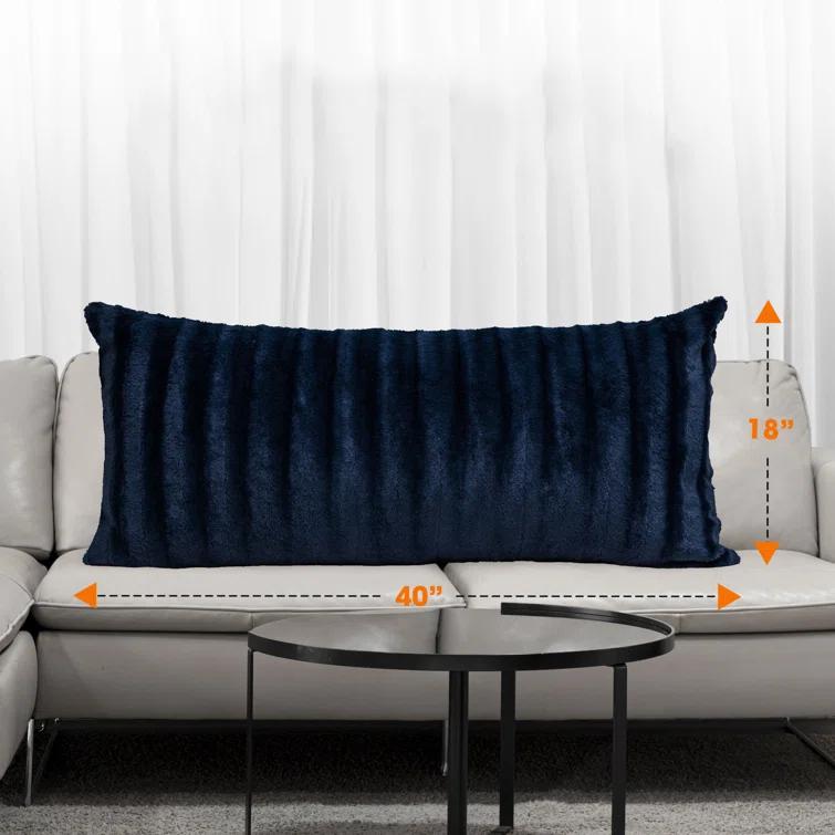 Cheer Collection Faux Fur Throw Pillow