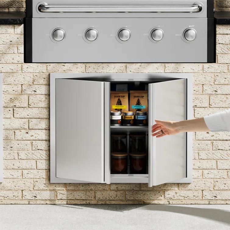 VEVOR VEVOR 31x24 Inch BBQ Island Access Door Outdoor Kitchen Door Stainless Steel