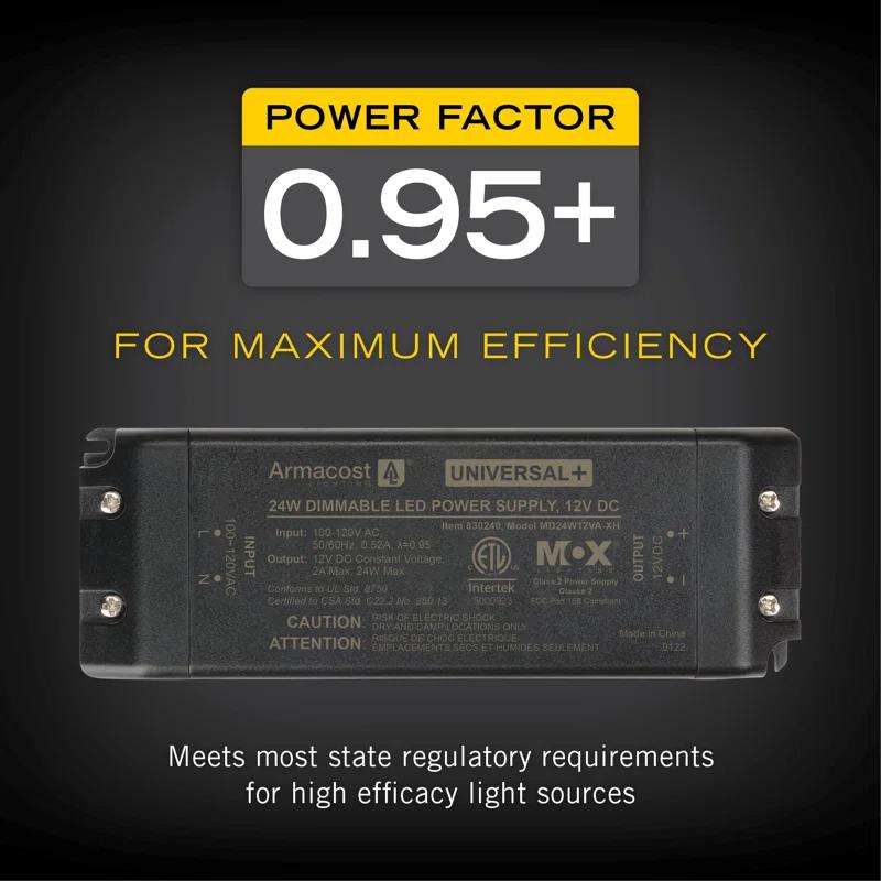 Armacost Lighting Universal+ Dimmable LED Driver 12V DC, 60W Electronic Transformer ELV/MLV/TRIAC 830240