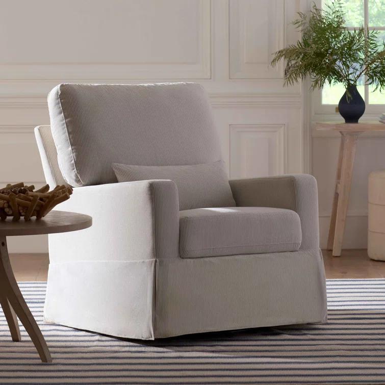 Crawford Upholstered Swivel Glider