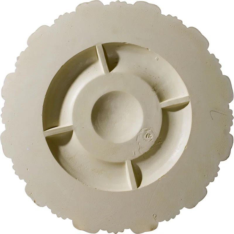 Ekena Millwork Endurathane Bradford Ceiling Medallion, 32 5/8"OD x 2"P (Fits Canopies up to 6 5/8"), Hand-Painted Green Gold Finish CM31DU