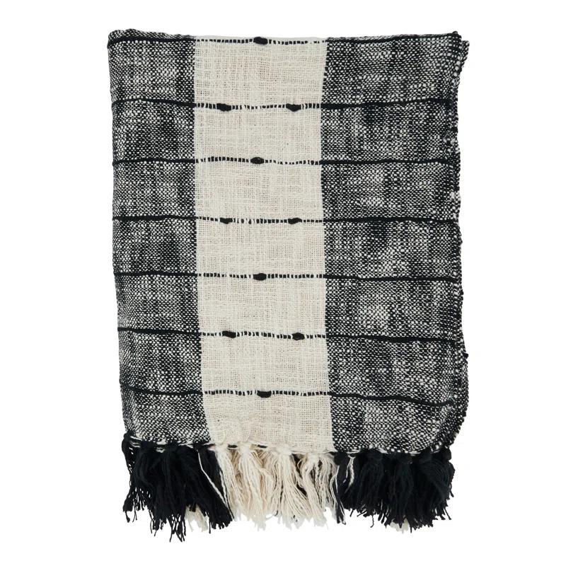 Saro Sevan Collection Hand Woven Throw Blanket