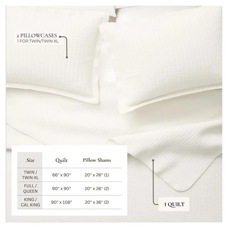 FreshFolds Modern & Contemporary Stripe Stitched Quilt Set with Shams