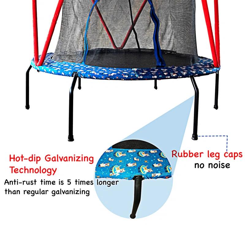 Ceballos 66'' Trampoline For Kids Toddler Indoor Outdoor Small Trampolines For Baby With Heighten Net No-Gap Design For Kids
