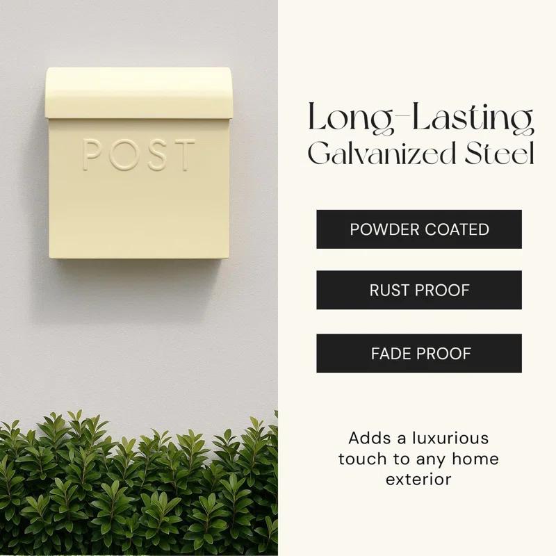 NACH Vicki Euro Farmhouse Max Water and Rust Protection Post Wall Mounted Mailbox