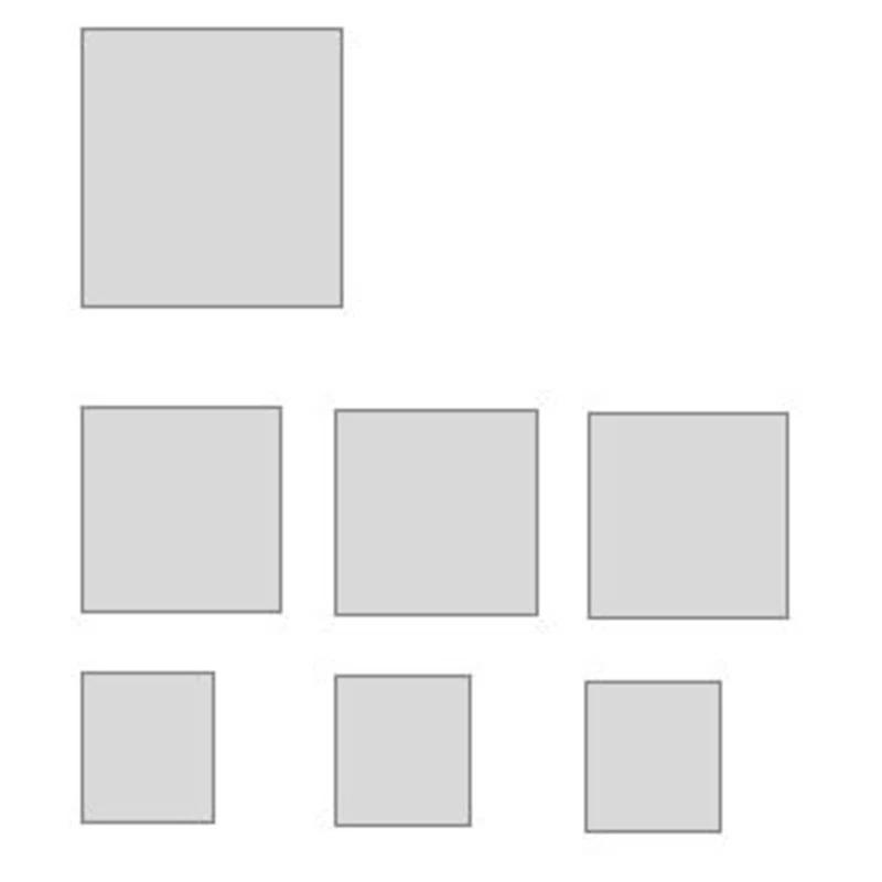 Elements Set of 7 Frameless Wall Mirrors