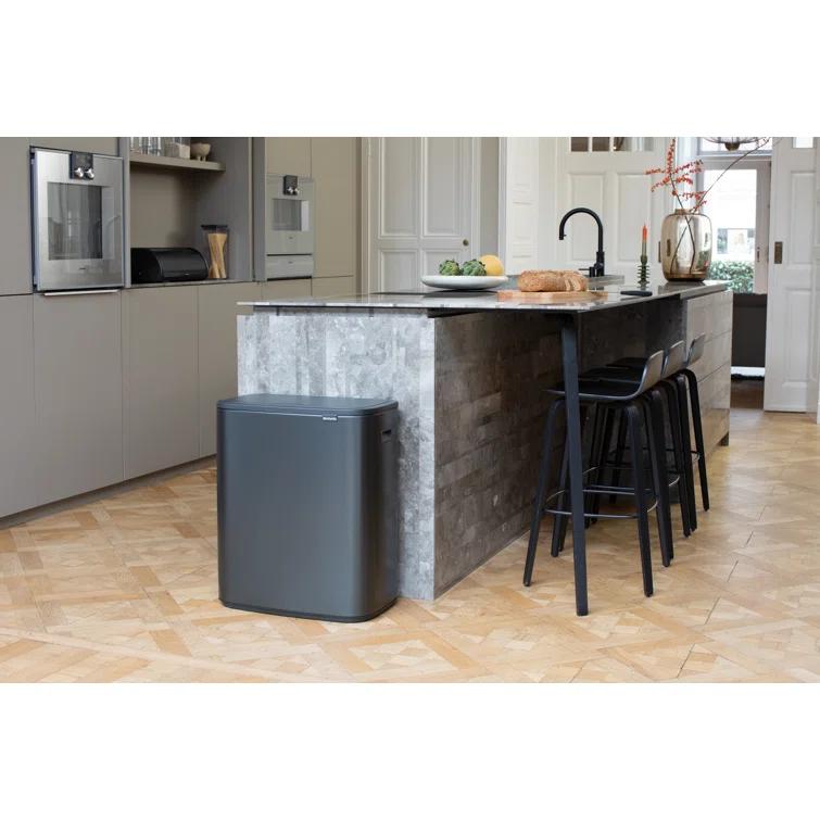 Brabantia Bo Touch Top Trash Can, 16 Gallon