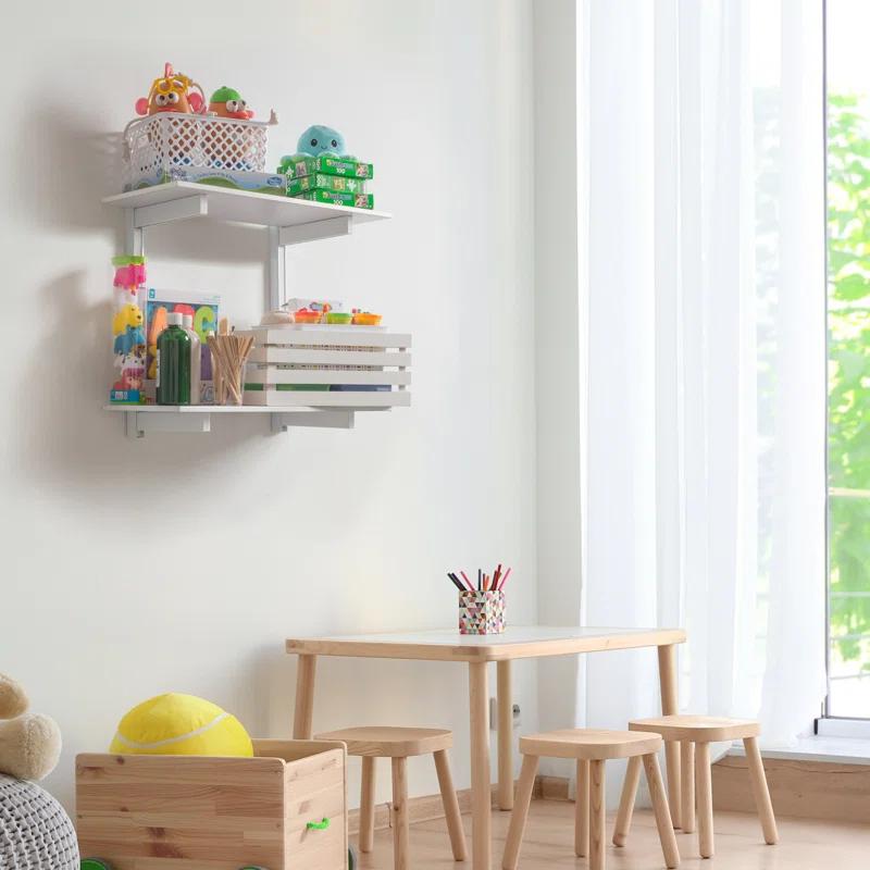 delta 24" W Wood 2-Tier Adjustable Premium Wall Shelves