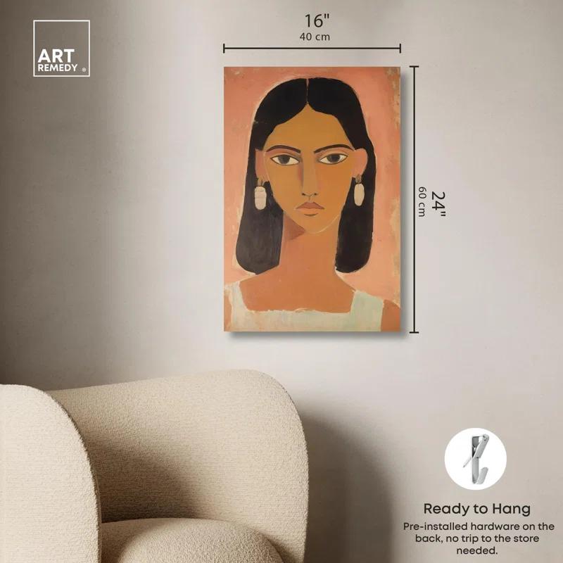Art Remedy Hispanic Girl Canvas Classic Women Wall Art by Art Remedy