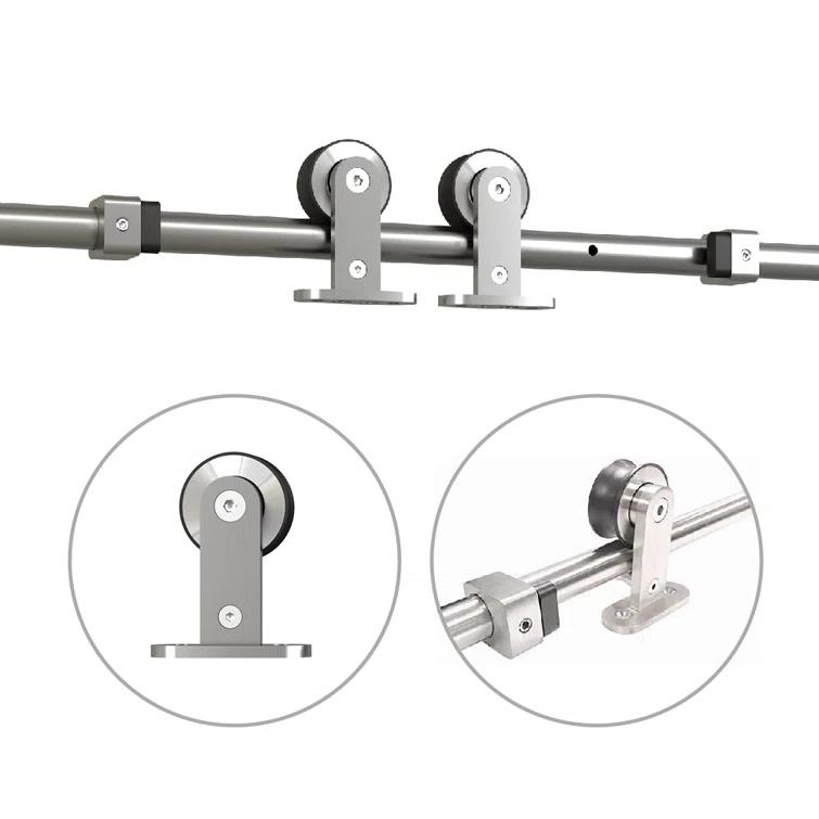 Calhome Hollow Paneled Painted with Installation Hardware Kit Barn Door