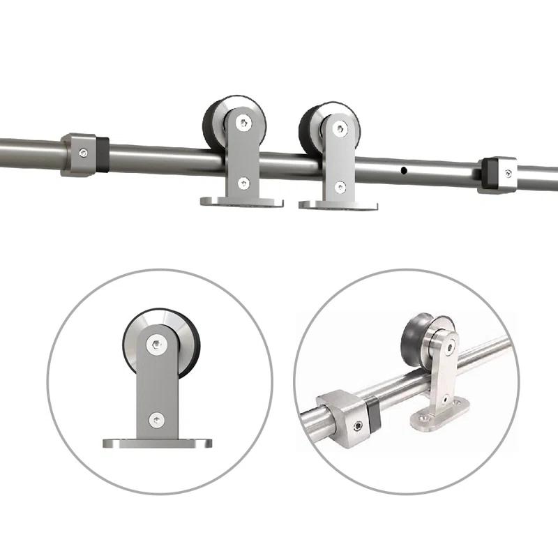 Calhome Hollow Paneled Painted with Installation Hardware Kit Barn Door