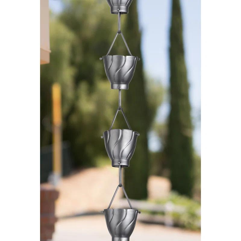 Monarch Rain Chains Aluminum Akira Rain Chain Replacement Downspout for Gutters
