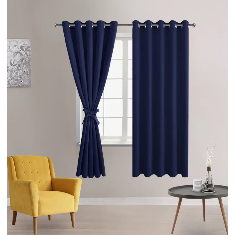 Eider & Ivory™ Tarrants Polyester Room Darkening Curtain Pair (Set of 2)
