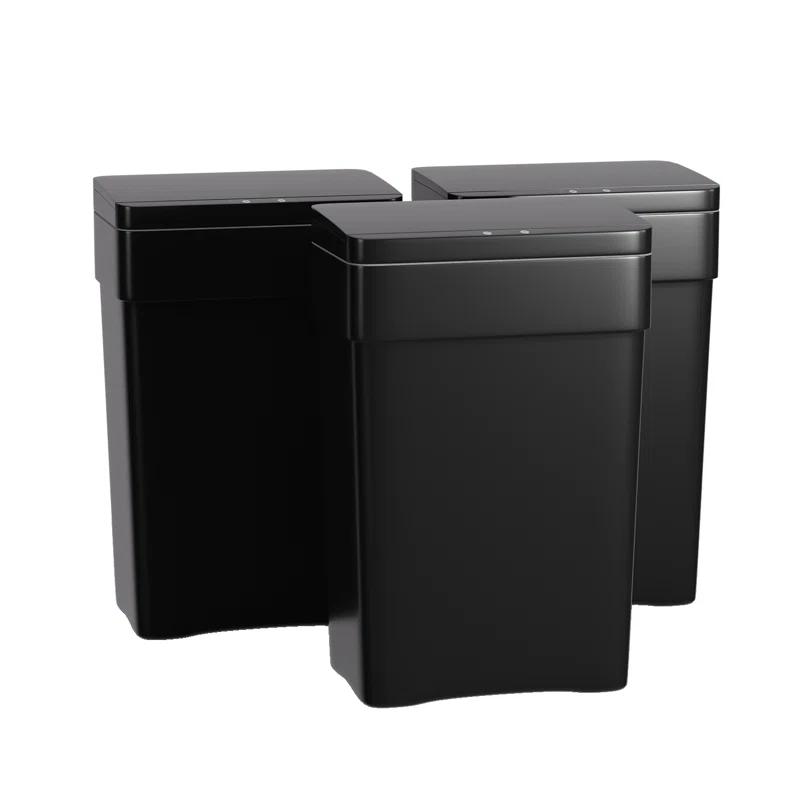 13 Gallon 50 L Trash Can With Lid Plastic Kitchen Trash Bin Automatic Touch Free Motion Sensor Trash Can (3)