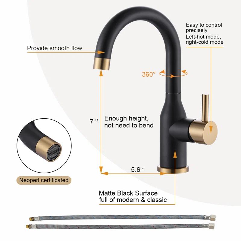 Single Hole Bathroom Faucet Single Handle Bar Faucet