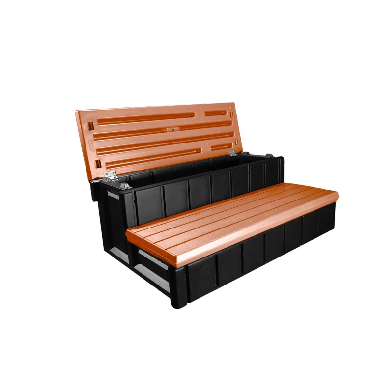 Confer Plastics Confer Plastics 36" Storage Spa Steps Espresso