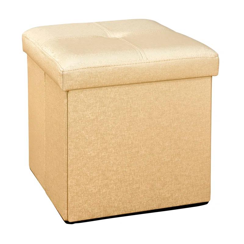 Simplify Luxora Faux Leather Ottoman