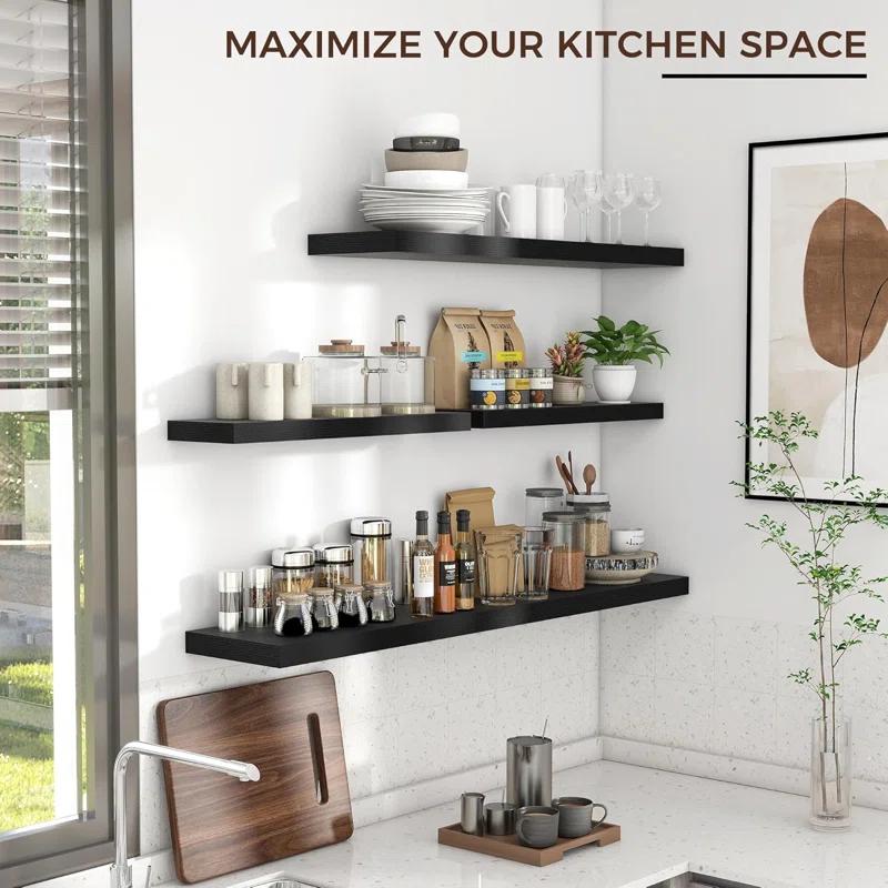 Hokku Designs Soeke 2 Piece Floating Shelf