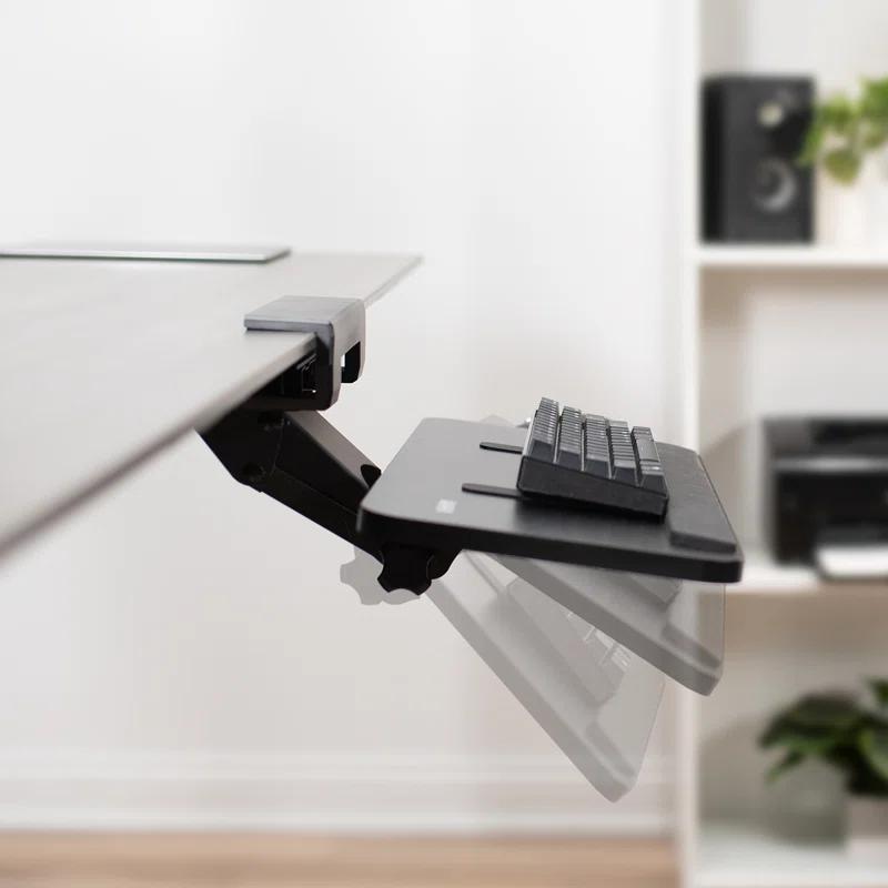 Vivo VIVO Adjustable Keyboard Tray with Slide-Out Mouse Pad, Under Table Desk Mount