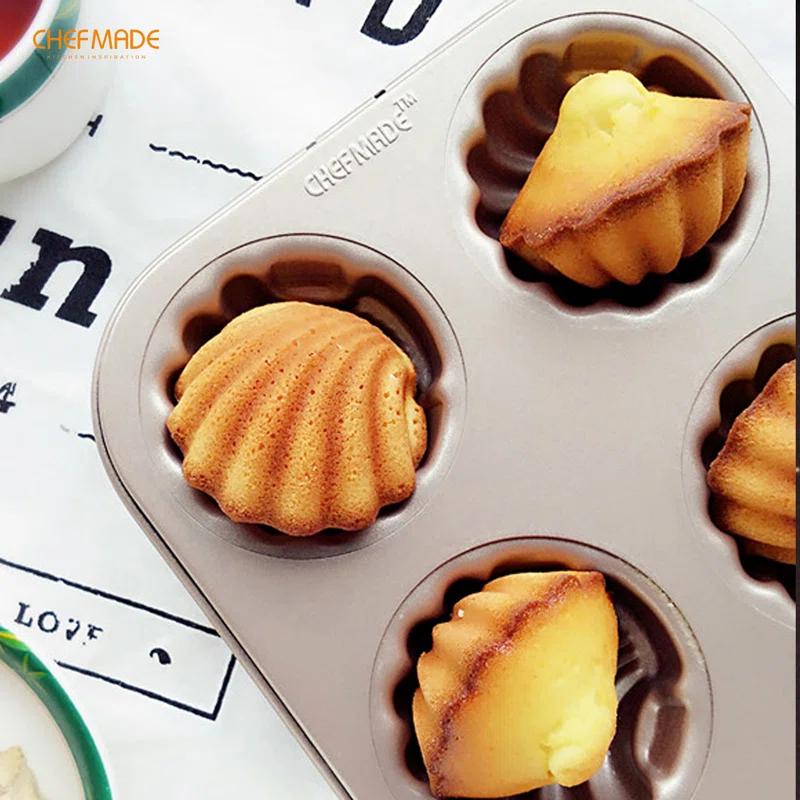 CHEFMADE CHEFMADE 6 Cavity Madeleine Mold Cake Pan