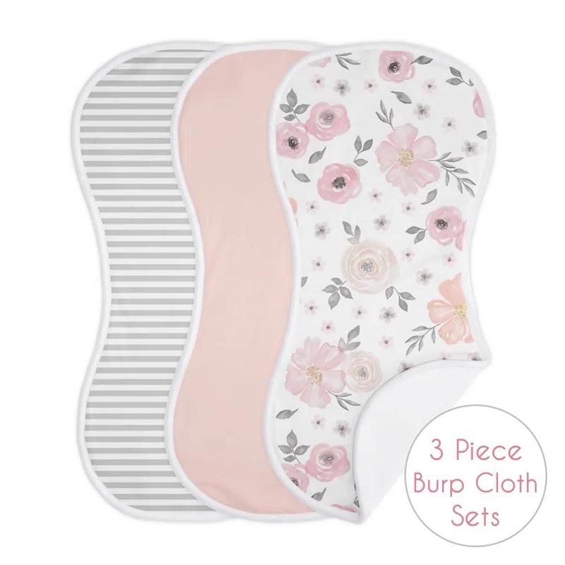 Sweet Jojo Designs Watercolor Floral Wall Mounted Photo Memo Board