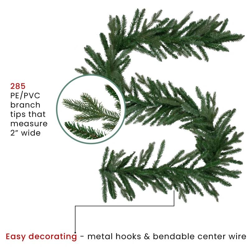Northlight Seasonal 9' x 14" Grande Spruce Artificial Christmas Garland Unlit