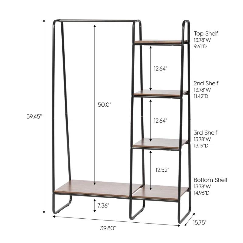 IRIS USA, Inc. Multi-Shelf Metal Garment Rack