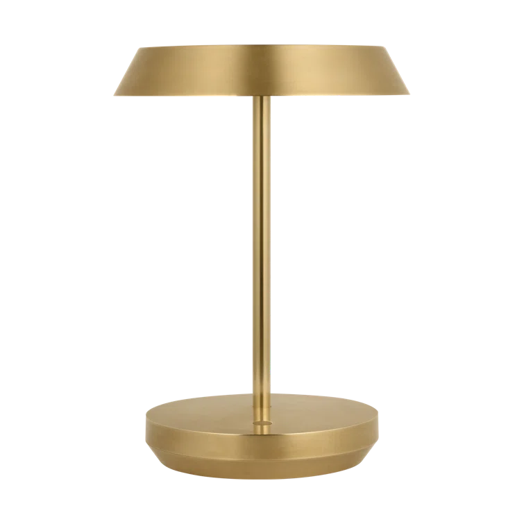 Hand Rubbed Antique Brass Outdoor Rechargeable LED Table Lamp