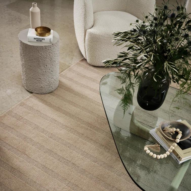 Ebern Designs Vestry Striped Wool Area Rug