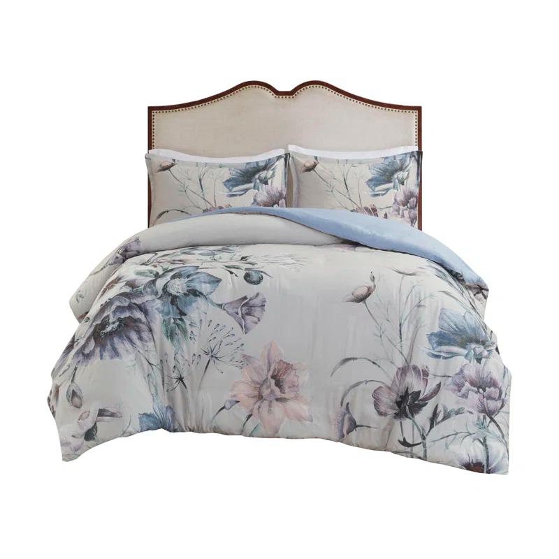 Madison Park Cassandra 3 Piece Cotton Duvet Cover Set