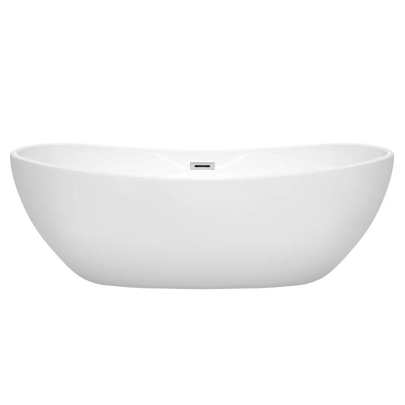 Rebecca 70'' x 32'' Freestanding Soaking Acrylic Bathtub