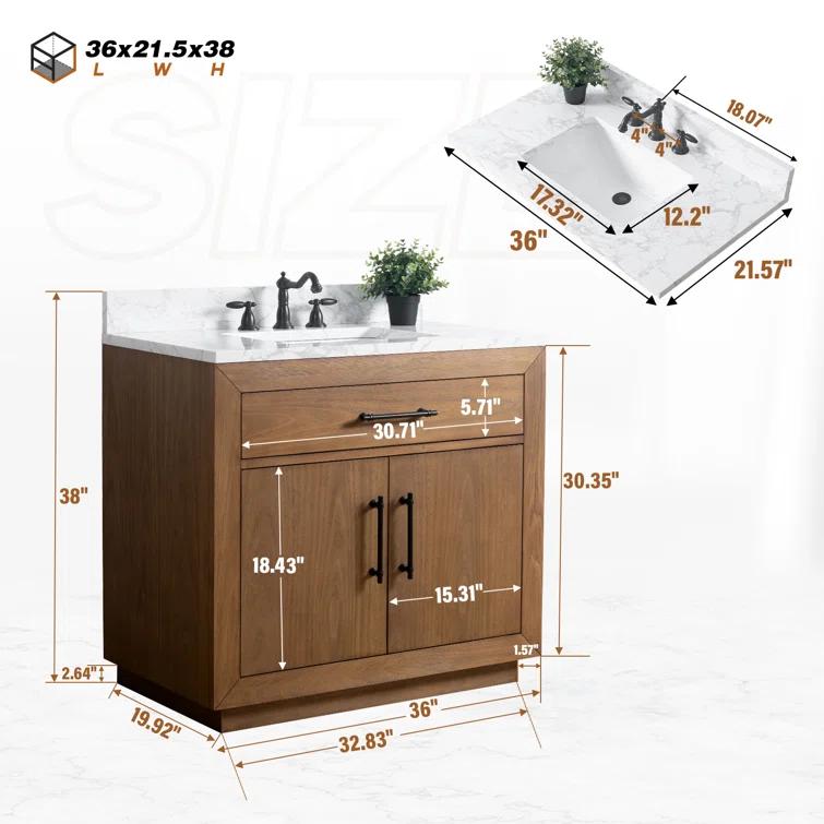 Vanity Art 36" Bathroom Vanity Set