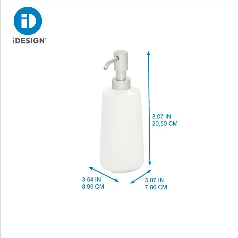 iDesign iDesign Eco Vanity Ceramic Earth Collection Refillable Tall Soap Dispenser