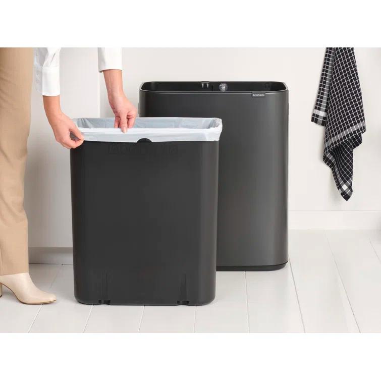 Brabantia Bo Touch Top Trash Can, 16 Gallon