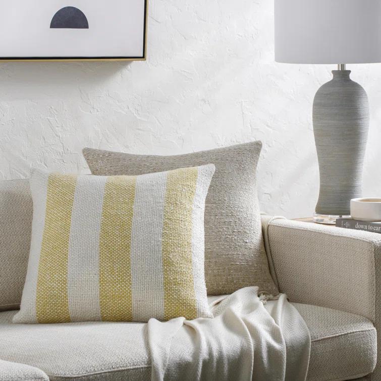 Livabliss Kesha Striped Linen Throw Pillow
