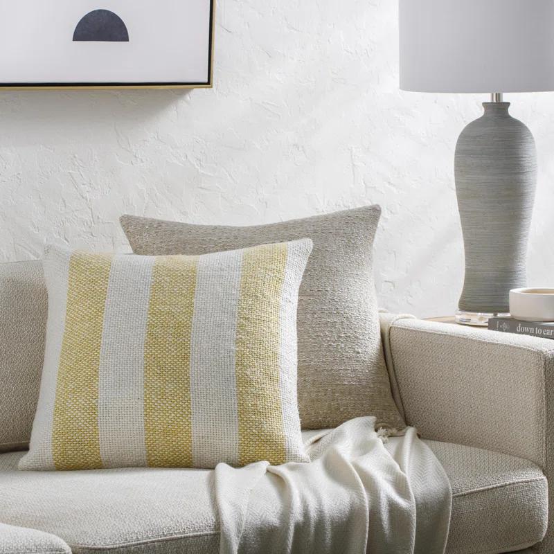 Livabliss Kesha Striped Linen Throw Pillow
