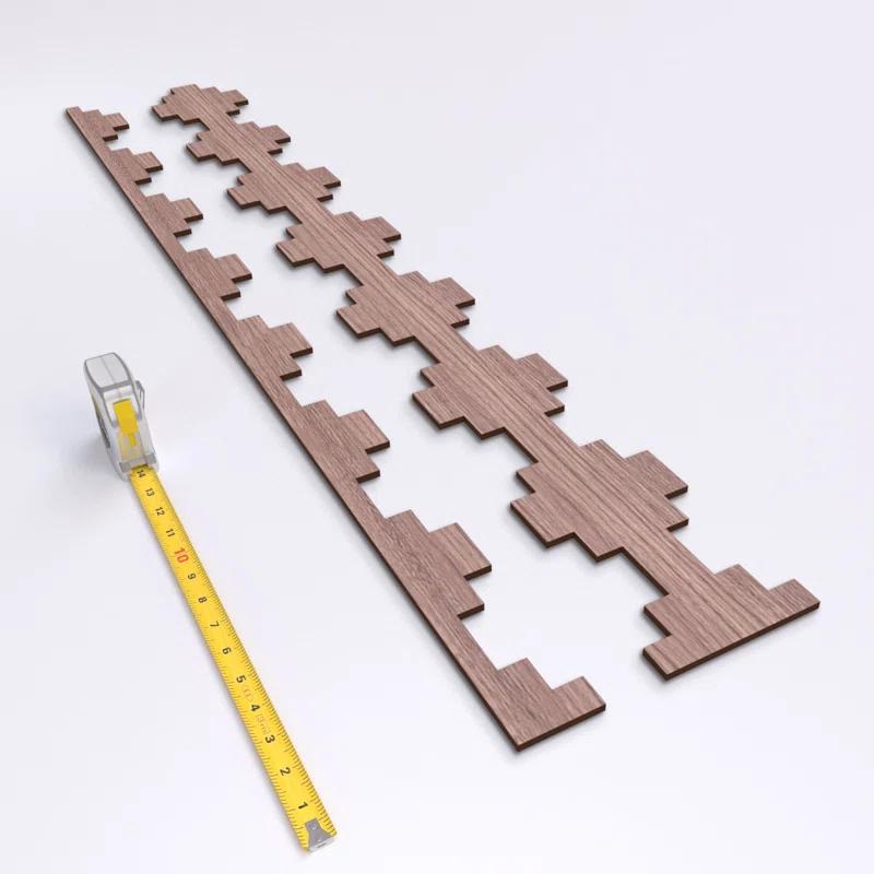 Ekena Millwork Gypsum Adjustable Wood Decorative Slat Wall Panel Kit