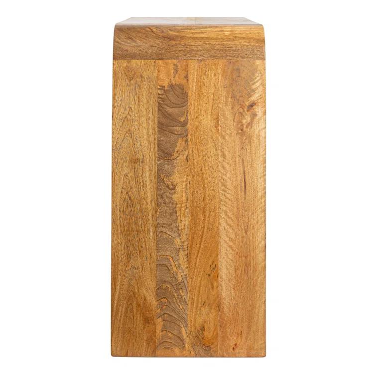 Rowena Interiors Monaco Modern Waterfall Edge Mango Wood Console Table