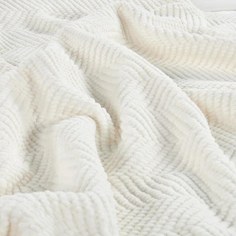 Home Soft Things Tweed Knitted Throw Blanket