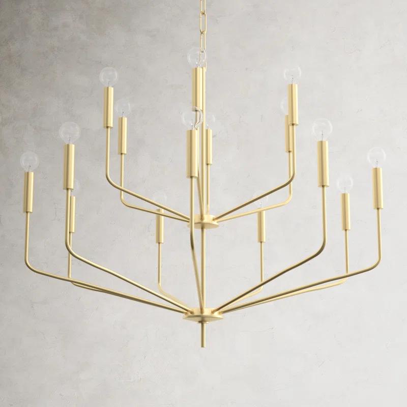 Aneyda 15 Light Metal Dimmable Chandelier