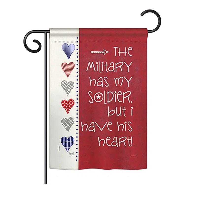 Breeze Decor Double Sided 18.5'' H x 13'' W Burlap Garden Flag