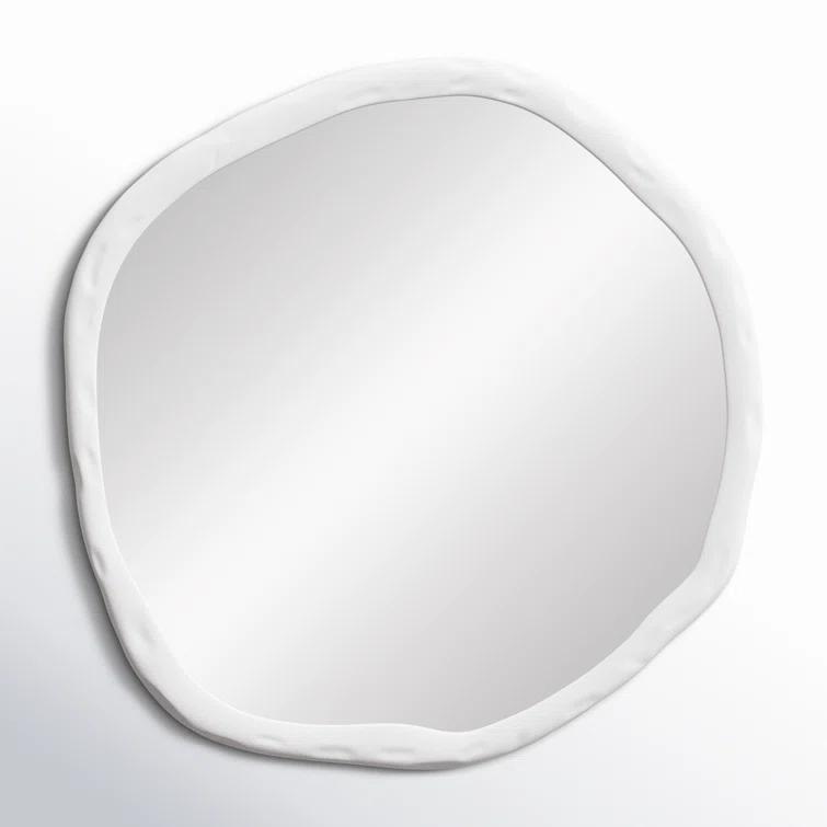 Rogelio Round Mirror - Small / White